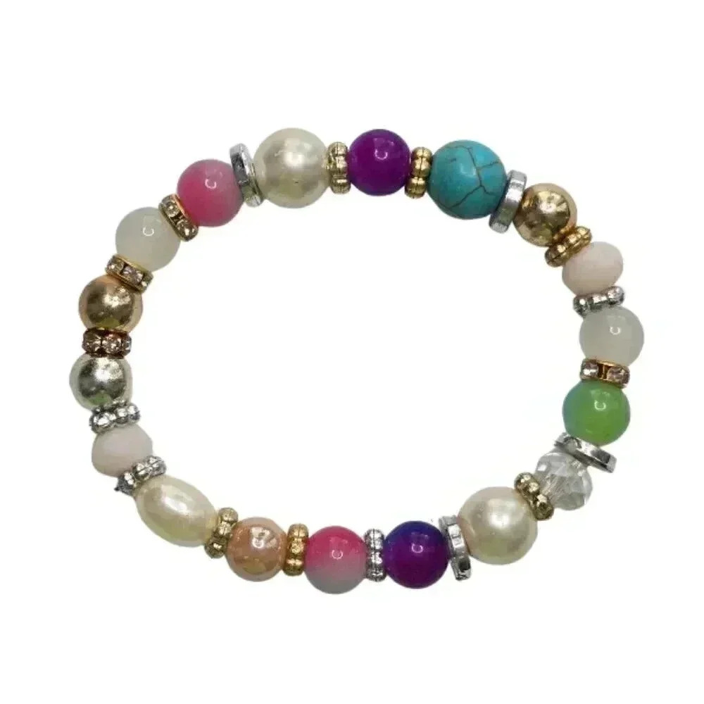 Multi Color Beads Stretch Elastic‎ Bracelet B6